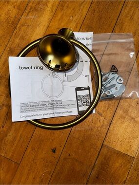 Threshold Antique Brass Towel Ring